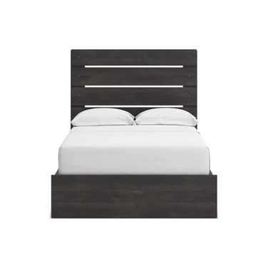 Granaport Full Panel Storage Bed In Dark Gray
