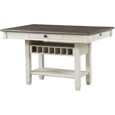 Granby Antique White And Rosy Brown Counter Height Dining Table