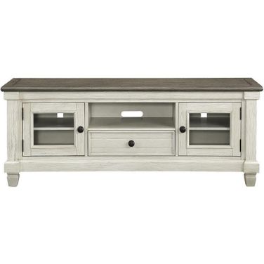 Granby Antique White And Rosy Brown TV Stand