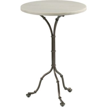 Mariners Metal Accent Table In Egret