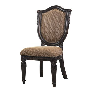 Grand Estates Upholstered Side Chair Set of 2 in Brown