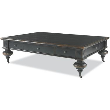 Grand Oak Cocktail Table In Dark Rustic