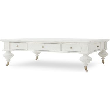 Grand Oak Cocktail Table In White