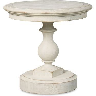 Grand Oak Side Table In White