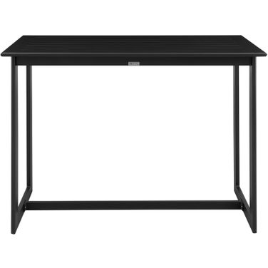 Grand Outdoor Patio Counter Height Dining Table In Black Aluminum