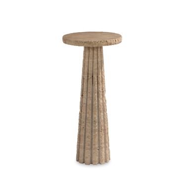Grand Tour Furniture Barco Accent Table In Travertine