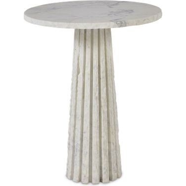 Grand Tour Furniture Barco Banswara Marble Accent Table In White