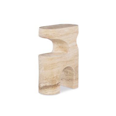 Grand Tour Furniture Bernini Accent Table In Travertine