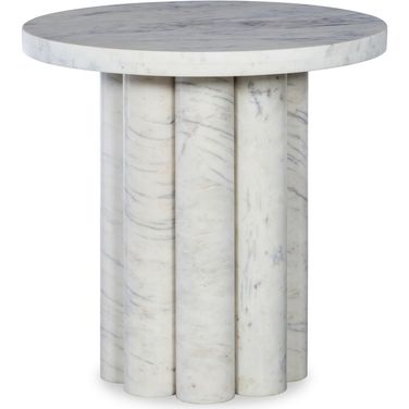Grand Tour Furniture Tivoli Banswara Marble Accent Table In White