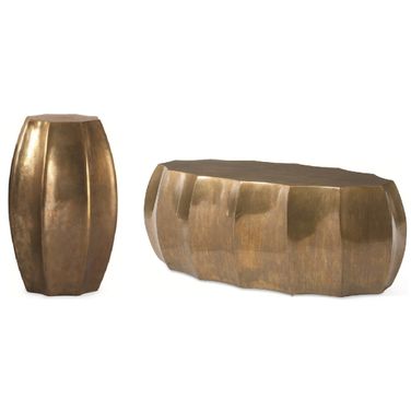 Grand Tour Occasional Table Set In Antique Brass