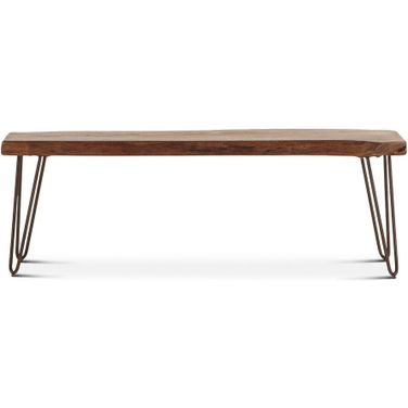 Grandby 54 Inch Bench with Acacia In Walnut