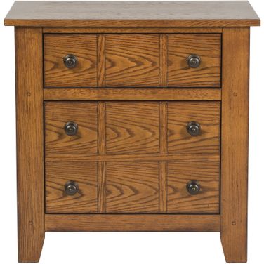 Grandpa's Cabin Aged Oak Drawer Nightstand