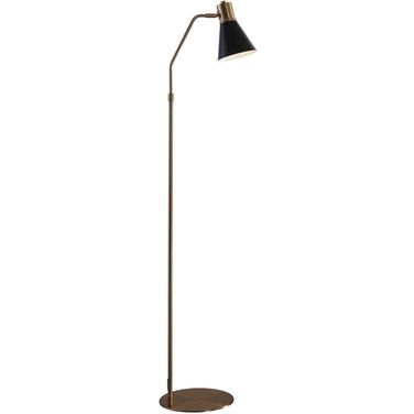 Grania Black and Brass Gold Floor Lamp