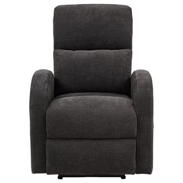 Grant Fabric Upholstered Power Recliner Chair In Charcoal Grey