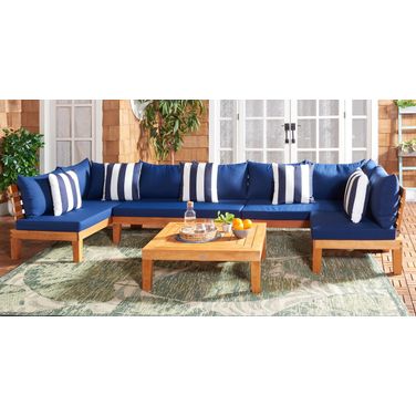Granton 5 Pc Living Set in Navy