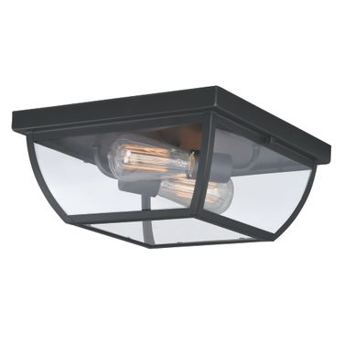 Granville 12.5 Inch Outdoor Flush Mount Ceiling Light In Oil Burnished Bronze