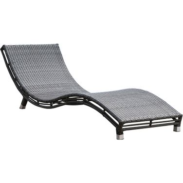 Graphite Curve Chaise Lounge In Gray