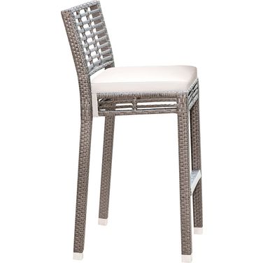 Graphite Stackable Barstool with Cushion In Gray