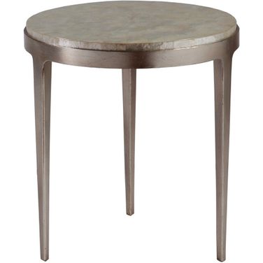 Signature Designs Gravitas Round Spot Table In Champagne