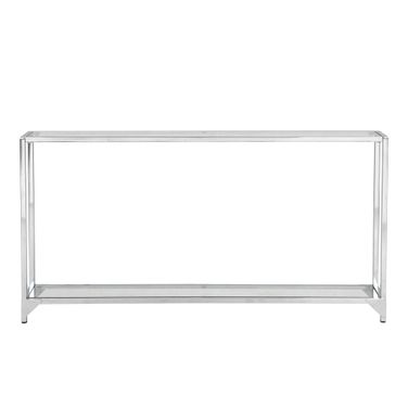 Graydon Slim Console In Clear and Chrome