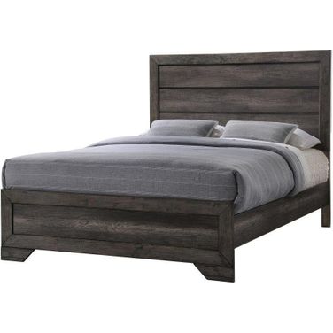 Grayson Grey Oak Queen Panel Bed