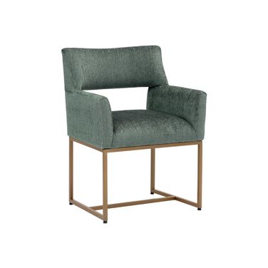 Greco Dining Armchair In Aura Teal