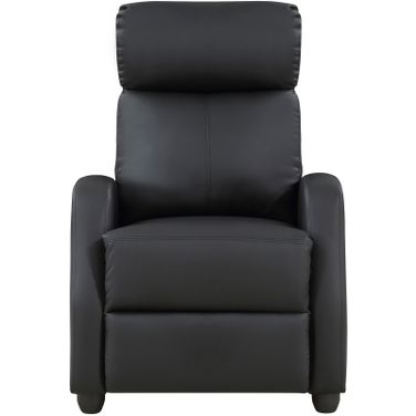 Greenfield Push Back Reclining Chair In Black