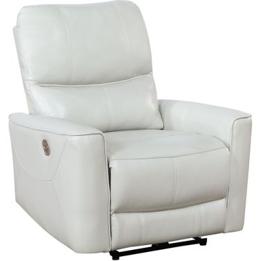 Greenfield Upholstered Power Recliner Chair Ivory