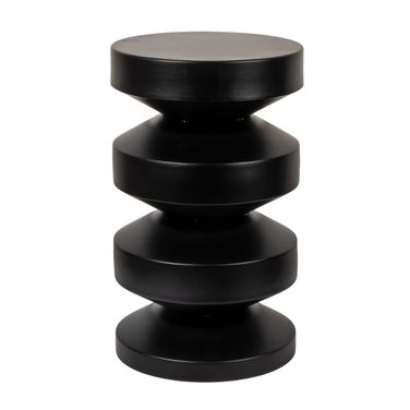 Greenpoint Stacked Disc Metal Accent Table In Black