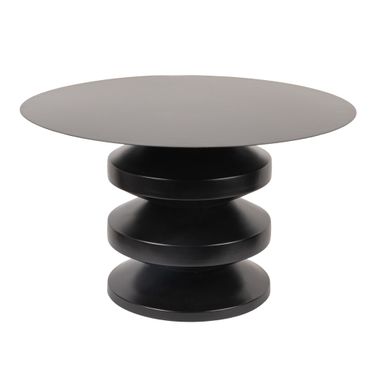 Greenpoint Stacked Disc Metal Coffee Table In Black