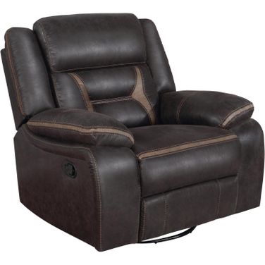 Greer Transitional Upholstered Tufted Back Glider Recliner