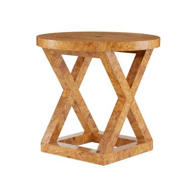 Greer End Table In Blonde Burl