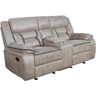 Greer Upholstered Tufted Back Glider Loveseat