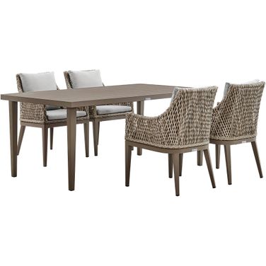 Grenada 5 Piece Outdoor Dining Set In Gray