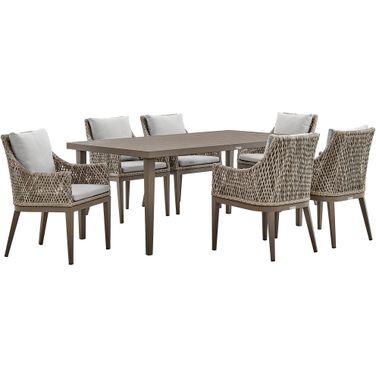 Grenada 7 Piece Outdoor Dining Set In Gray