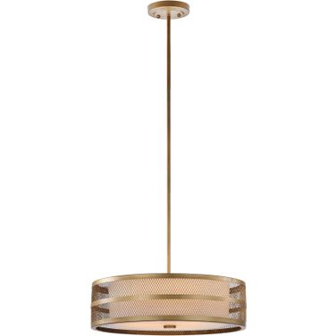 Greta Antique Gold Veil 4-Light 20 Inch Adjustable Pendant
