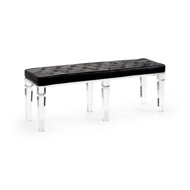 Greta Bench Leather In Black