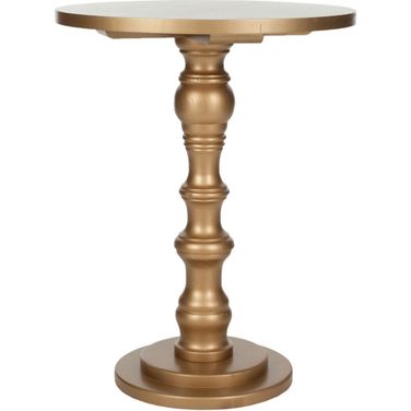 Greta Gold Round Top Accent Table