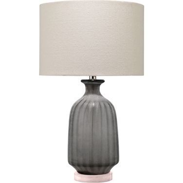 Grey Frosted Glass Table Lamp