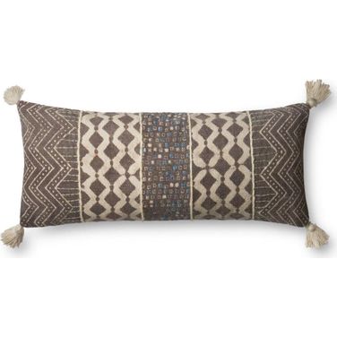 Loloi P0607 Grey and Multi 13" x 35" Cover w/Down Pillow