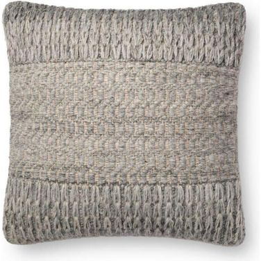 Loloi P0697 Grey 18" x 18" Cover w/Down Pillow