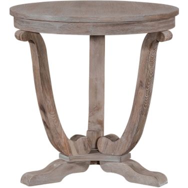 Greystone Mill Stone White Wash End Table