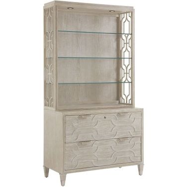 Greystone Pearl Gray Wire Brushed Octavia File Chest with Deck