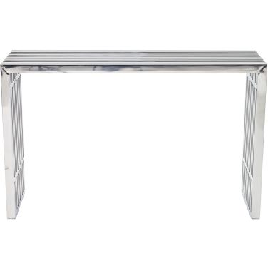 Gridiron Silver Console Table