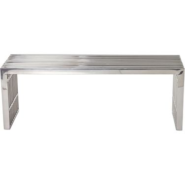 Gridiron Silver Medium Stainless Steel Bench