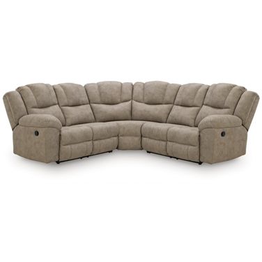 Gridlines 3-Piece Reclining Sectional In Birch