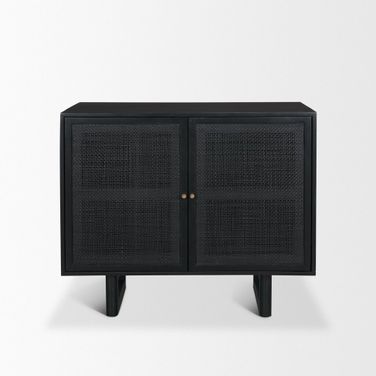 Grier Accent Cabinet In Black Cane