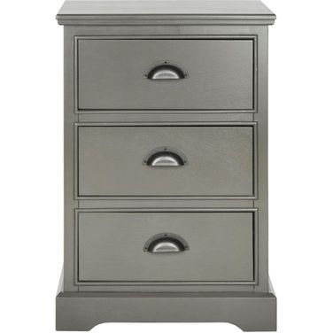 Griffin Grey 3-Drawer Side Table