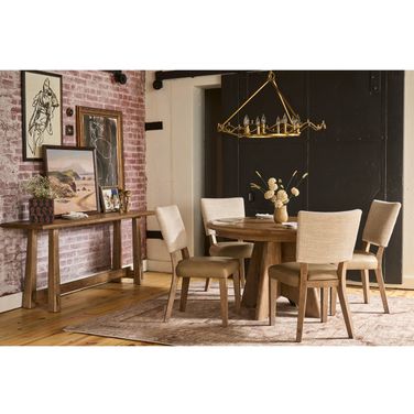 Griffith Park Round Dining Set In Sienna