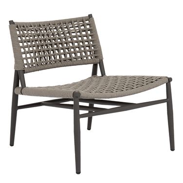 Grigio Cushionless Accent Chair in Aluminim Graphite